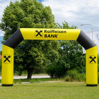 Arche gonflable de ligne d'arrivée de début de course gonflable d'explosion de promotion de marque d'arche d'entrée de publicité faite sur commande extérieure pour l'événement