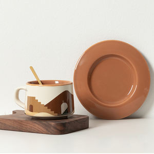 Vente en gros de tasse à café en céramique <span class=keywords><strong>Oasis</strong></span> Morandi tasse à lait petit déjeuner rétro tasse à café en céramique - Product Image 4