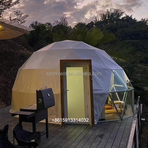 <span class=keywords><strong>Luna</strong></span> Glamping <span class=keywords><strong>Camping</strong></span> haut de gamme Maison dôme en verre de 6m avec partie transparente en verre - Product Image 5