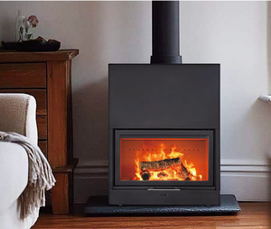 Poêle à bois autoportant moderne en acier pour <span class=keywords><strong>intérieur</strong></span>, <span class=keywords><strong>cheminée</strong></span> <span class=keywords><strong>mobile</strong></span> remplie d'eau, 16KW, 75% d'efficacité, pour salon et hôtel - Product Image 1