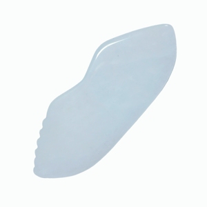 Outil de massage en jade blanc anti-gonflement pour le visage, Guasha blanc pour le visage - Product Image 2