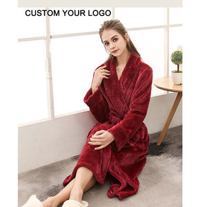 Di alta qualità personalizzato ricamo Logo di lusso Hotel di grandi dimensioni coppia accappatoio per uso domestico accappatoi per gli uomini e le donne - Product Image 3