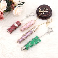 Colgante de bolso transfronterizo de moda, original y sencillo, de malla metálica, accesorio para llavero, bolsillo de malla para bolso y pintalabios
