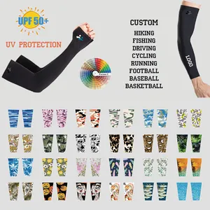 Custom Logo Unisex Outdoor Sports Fishing Cycling UV Protection Compression Arm Sleeve