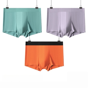 Ropa Interior Masculina Modal <span class=keywords><strong>de</strong></span> los Años 60, Sin Costuras, Transpirable, Antibacteriana, <span class=keywords><strong>de</strong></span> Color Sólido, Ajuste Holgado, Cada Paquete Individual - Product Image 1
