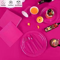 Vaisselle en plastique vaisselle jetable avec tasses cuillère fourchette assiettes couverture de table ensemble complet pour ensemble de fête d'anniversaire