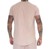 T-shirt de sport pour homme personnalisé en usine, de haute qualité, uni, extensible, incurvé, athlétique, coupe ajustée
