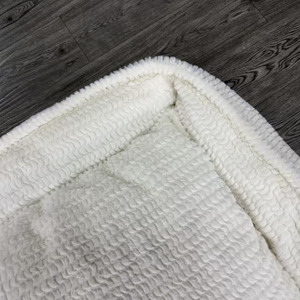 Venta caliente casa interior moderno cómodo esponja relleno perro cama blanco esponjoso perro cama con cama almohada - Product Image 6