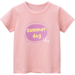 T-shirts manches courtes pour filles, <span class=keywords><strong>rose</strong></span>, 1 an à 10 ans, - Product Image 2