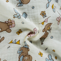 Bavoirs anti-régurgitation pour bébé en gaze de coton, bavoirs d'épaule anti-bave multicouches à imprimé dessin animé, personnalisation couleur, taille et logo disponibles