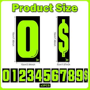 Autocollants numérotés grand format <span class=keywords><strong>Chartreuse</strong></span> pour pare-brise – Étiquettes <span class=keywords><strong>de</strong></span> <span class=keywords><strong>prix</strong></span> pour concessionnaires automobiles – Numéros <span class=keywords><strong>de</strong></span> <span class=keywords><strong>prix</strong></span> pour vitres <span class=keywords><strong>de</strong></span> véhicules - Product Image 2