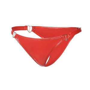 Intimo <span class=keywords><strong>Donna</strong></span> Taglie Forti Sexy in Pelle PU Lucida Metallizzata PVC Lattice Perizoma Mutandine a Vita Bassa <span class=keywords><strong>Mini</strong></span> Bikini T-back G-string - Product Image 2