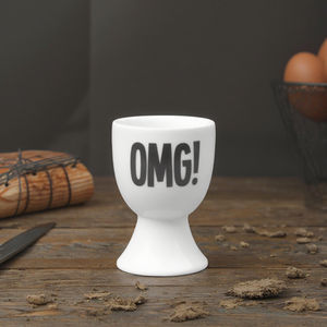 LOGO creativo personalizzato singolo porcellanato ripiano eco-friendly piccolo portabovchi bianco in ceramica - Product Image 1