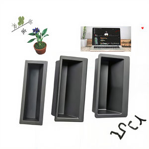 LS537-1 LS537-2 LS537-3 LS537-4 Tiradores negros de nailon PA con asa empotrada para gabinetes, tiradores ocultos para puertas de gabinetes, cajones, cocina, gimnasio - Product Image 3