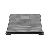 Couvercle de manhole carré en fonte haute résistance, couvercles de drainage durables en fonte ductile pour le drainage routier
