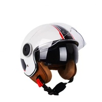 Casque de moto ouvert 3/4 DUAL SPORT certifié DOT en ABS de haute qualité, avec doublure amovible et lavable, 7 aérations et visière transparente