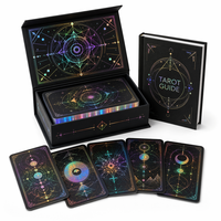Produsen Kartu Tarot Kustom 78 Pcs Deck dengan Cetak Foil Emas Perak, Kotak Lipat Magnetik, Pencetakan Profesional