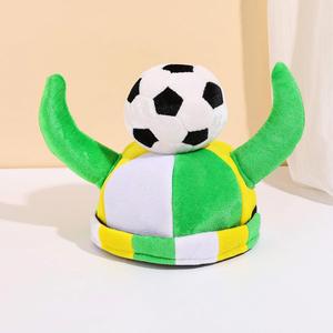 Nuevo Gorro de Fanático de Fútbol con Cuernos 2026, Reutilizable, de Poliéster, para Niños, Ideal para Partidos de Fútbol, Carnaval, Halloween, Personalizable - Product Image 3