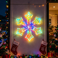 Ornement flocon de neige LED irisé, décoration de Noël, ornement suspendu, décoration de fenêtre, lumière de flocon de neige de Noël, cadeau de Noël