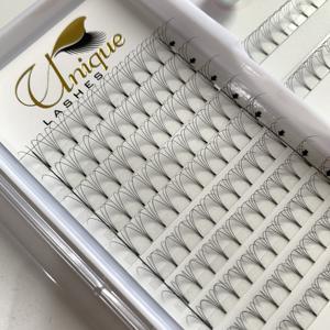 Extensions de cils en éventail pré-fabriquées 3D 4D 5D 6D 7D 8D 9D 10D en gros, base pointue, tige courte, PBT coréen, 0,05 0,07 mm - Product Image 3