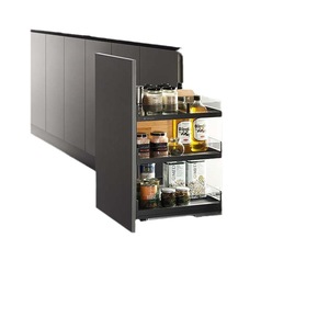 Unihopper Pull-Out Seasoning <b>Basket</b> Stainless Steel <b>Rectangle</b> Multi-Layer Cabinet Organizer <b>Storage</b> Rack Easy Cleaning - Product Image 4