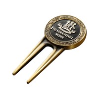 Outil de réparation de divots de golf en alliage de zinc de haute qualité en gros, fourche de golf, accessoires de golf