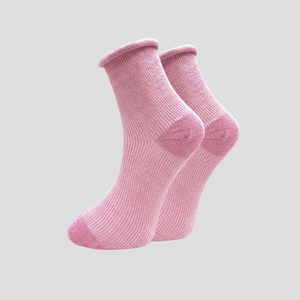 Chaussettes côtelées roses scintillantes pour femmes, taille unique, respirantes, en nylon imprimé, tricotées, longueur genou, pour usage quotidien au printemps - Product Image 2