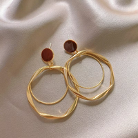 Boucles d'oreilles pendantes de luxe en forme de cœur, style vintage, avec perles brillantes et strass, bijoux fantaisie