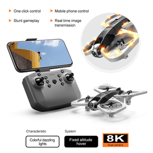 S3 cầu vồng ánh sáng 8K video Drone người mới bắt đầu thân thiện với tính năng chụp ảnh trên không ngoài trời tiên tiến với camera kép & điều khiển từ xa - Product Image 5