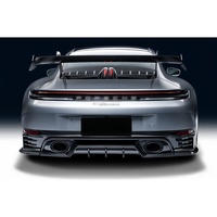 Diffuseur arrière et lèvre de pare-chocs en fibre de carbone sèche de style PK, nouveau design, adapté à la Porsche 992.2