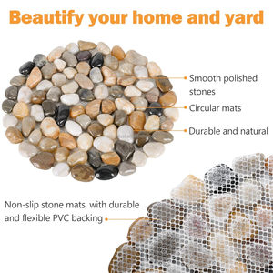 Pierre naturelle de luxe rectangulaire polie, galets colorés et carreaux ronds brillants imperméables pour décorations de <span class=keywords><strong>jardin</strong></span> intérieures et extérieures - Product Image 4