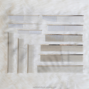 工場卸売 カスタムロゴ ゴールド ステンレス製 猫用ピンコーム メタル製 犬 ペット グルーミング ノミ取り櫛 - Product Image 6