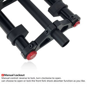 20x4.0 <span class=keywords><strong>26</strong></span>*4.0 VTT <span class=keywords><strong>DH</strong></span> Suspension pneumatique QR 9*135mm 15*135mm Plage Neige Vélo Électrique Fat Bike Double Couronne <span class=keywords><strong>Fourche</strong></span> avec Voyage 190MM - Product Image 6