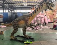 Modèle de dinosaure animatronique Plateosaurus en caoutchouc de silicone pour parcs d'aventure et centres commerciaux, utilisation en intérieur
