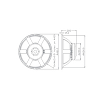 HIPOWER L18/8685 Haut-parleurs de basses métalliques de 18 pouces 500W 8ohm/4ohm passifs pour utilisation en extérieur pour les systèmes de sonorisation de scène