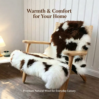 Tapis en peau de mouton naturelle à poils longs, personnalisable, coussin de siège auto, tapis de sol en laine douce, couverture pour la maison et la voiture