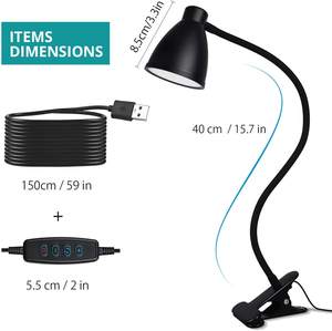 Lumière <span class=keywords><strong>de</strong></span> livre <span class=keywords><strong>de</strong></span> 3 couleurs et <span class=keywords><strong>lampe</strong></span> <span class=keywords><strong>de</strong></span> bureau <span class=keywords><strong>de</strong></span> niveau réglable <span class=keywords><strong>de</strong></span> 10, agrafe <span class=keywords><strong>de</strong></span> LED sur la lumière <span class=keywords><strong>de</strong></span> tête <span class=keywords><strong>de</strong></span> <span class=keywords><strong>lit</strong></span> <span class=keywords><strong>de</strong></span> lecture - Product Image 3