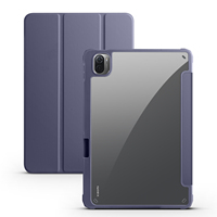 Étui de protection transparent en acrylique pour tablette Redmi Pad2 11 pouces/Pad2 SE 9,7 pouces, antichoc, en cuir PU, avec fonction de mise en veille automatique