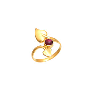 Anillo de latón con piedras preciosas de forma ovalada de granate rojo de moda de la mejor calidad, anillo de compromiso de boda chapado en oro sólido de 18 quilates para mujer - Product Image 1
