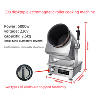 Robot de cuisson commercial Machine de cuisson multifonctionnelle intégrée à la main Machine à frire le riz à tambour intelligent