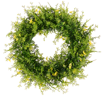 Vente en gros de guirlande suspendue de haute qualité plante artificielle herbe fleur artificielle pour la décoration de porte de maison décoration intérieure extérieure