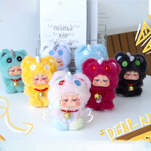 Série de peluches authentiques Derpkid (Jiongzi) Dragon Catching Master, boîte mystère, animaux mignons, figurines faites à la main, ornements pour enfants, unisexe - Product Image 3