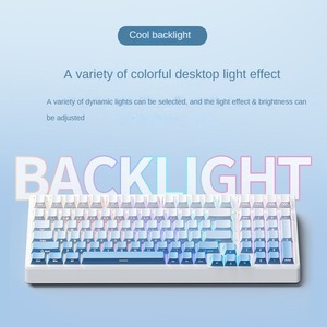 MATHEW YG98 Teclado para juegos de teclas completas Teclado personalizado intercambiable en caliente 99 teclas RGB 2,4 Ghz/Tipo-C/Bluetooth para deportes electrónicos y oficina - Product Image 5