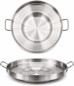 Big Sizes Commercial Kitchenware Double Handle Stainless Steel Steak Skillet <b>Induction</b> Gas Compatible Fry <b>Pan</b> for Restaurant - Product Image 1