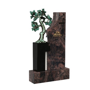 Pierres tombales en granit noir et conceptions de <span class=keywords><strong>pierre</strong></span> d'arbre de <span class=keywords><strong>peinture</strong></span> de monument de cimetière à vendre - Product Image 1
