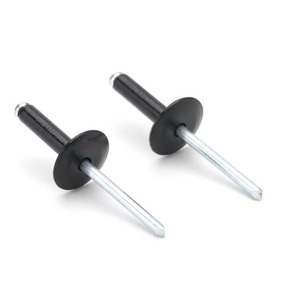 Rivets aveugles à tête large en acier aluminium noir, à extrémité ouverte, 3,2 mm, 4 mm, 4,8 mm, rivets à tête à bride large - Product Image 1