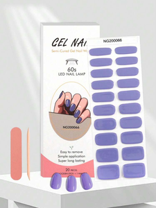 New Style <strong>Gel</strong> Nail Sticker With Uv Lamp <strong>Gel</strong> Nail Wraps,<strong>Royal</strong> Purple DIY Semicured <strong>Gel</strong> Nail Sticker Kit - Product Image 3