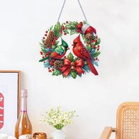Pendentif de peinture diamantée de Noël acrylique 5D, forme spéciale, décoration murale irrégulière suspendue, 1 pièce