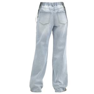 Femmes 2025 taille haute survêtement Denim pantalon jambe large élastique Leggings avec Style décontracté hiver automne été lavé Technique - Product Image 6