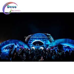 Scène de <span class=keywords><strong>poulpe</strong></span> gonflable de 10 m de large avec lumières led pour les fêtes de plage, les festivals de musique électronique - Product Image 1